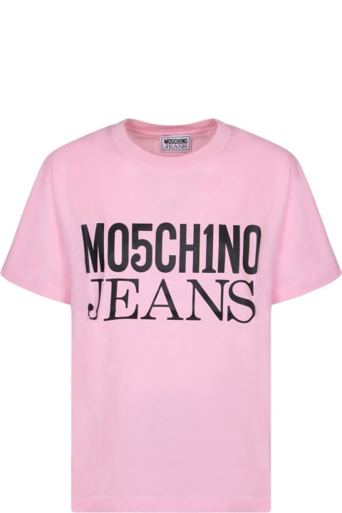 M05CH1N0 Jeans Topwear for Women M05CH1N0 Jeans Jeans Logo-printed Crewneck T-shirt