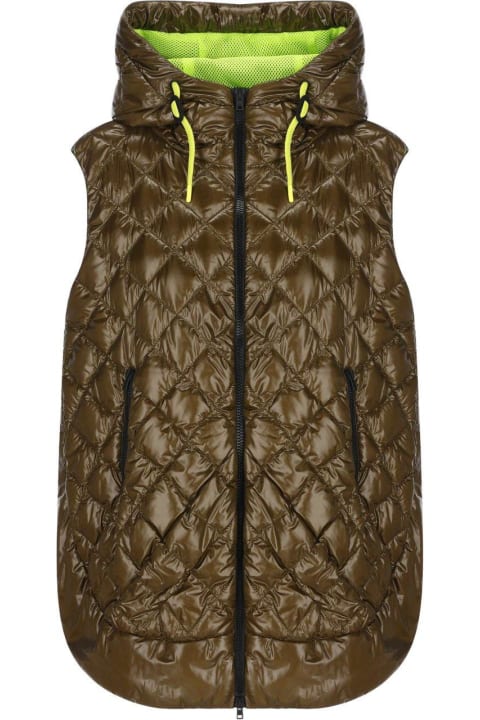 Herno for Women Herno Quilted Sleeveless Hooded Coat