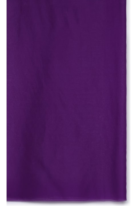 Max Mara for Women Max Mara Riviera Purple Silk Slit Bag