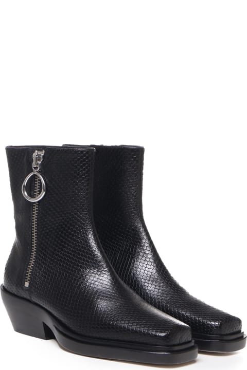 Dondup Boots for Women Dondup Camperos In Python Effect Leather