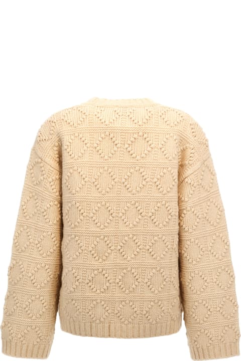 Ganni لـ Women Ganni Beige Wool Blend Sweater