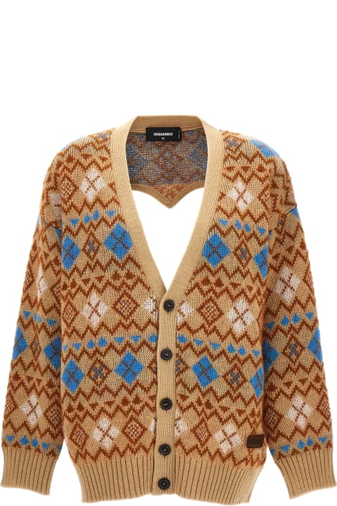 Homeware Dsquared2 Heart Vintage Shetland Cardigan