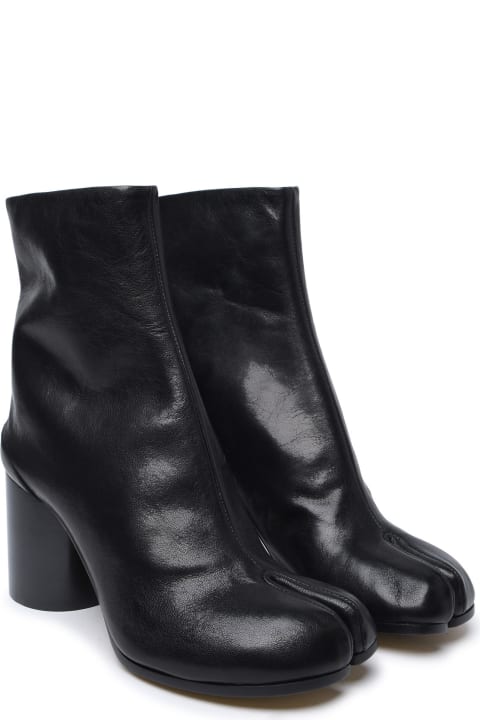 Leather Tabi Ankle Boots