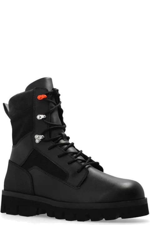メンズ HERON PRESTONのブーツ HERON PRESTON Military Lace-up Ankle Boots