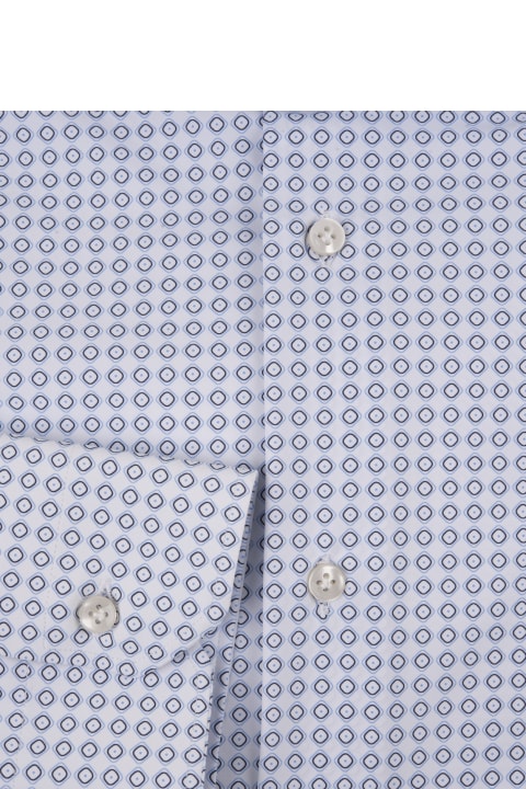 Sartorio Napoli Clothing for Men Sartorio Napoli White Shirt With Blue Pattern