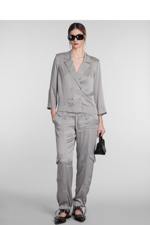 Ganni Coats & Jackets for Women Ganni Casual Jacket In Grey Viscose