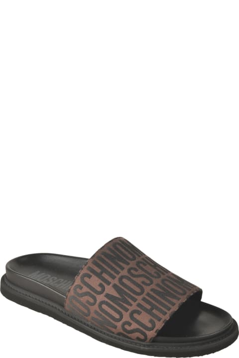 Moschino Other Shoes for Men Moschino Logo Print Flat Sliders