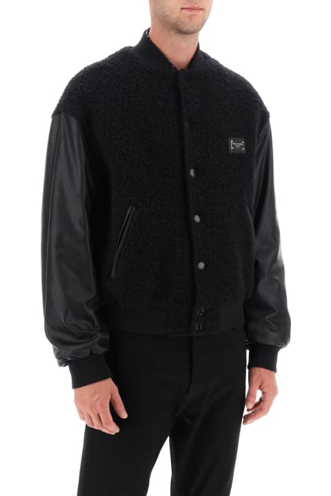 Dolce & Gabbana Clothing for Men Dolce & Gabbana Wool Teddy Bomber Jacket