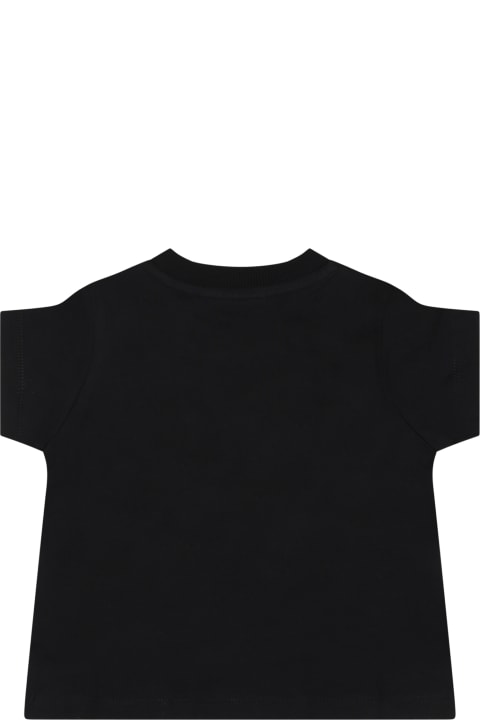 Sale for Baby Girls Moschino Black T-shirt For Baby Boy With Teddy Bears