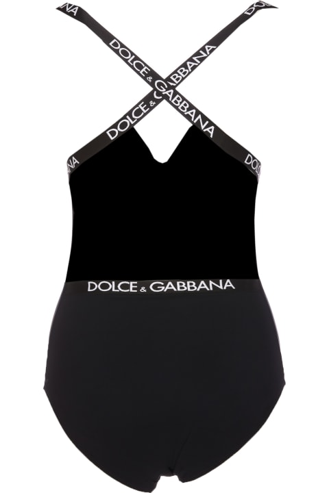 ウィメンズ 水着 Dolce & Gabbana Logo One Piece Swimwear