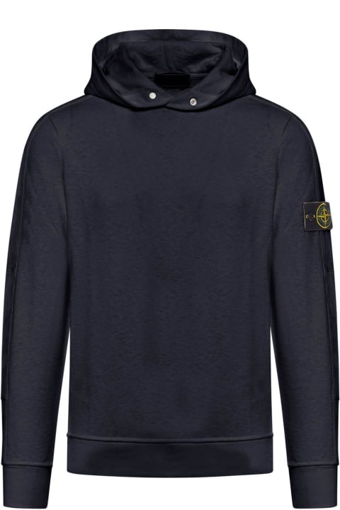 Fleeces & Tracksuits for Men Stone Island Logo Patch Hooded Sweatshirt