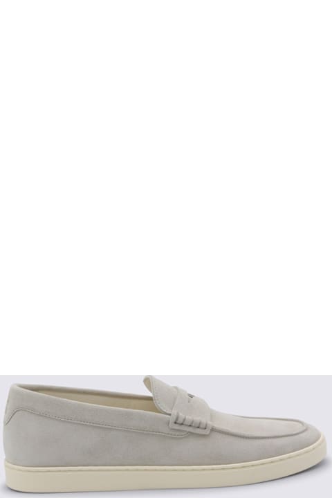 Brunello Cucinelli Grey Leather Loafers