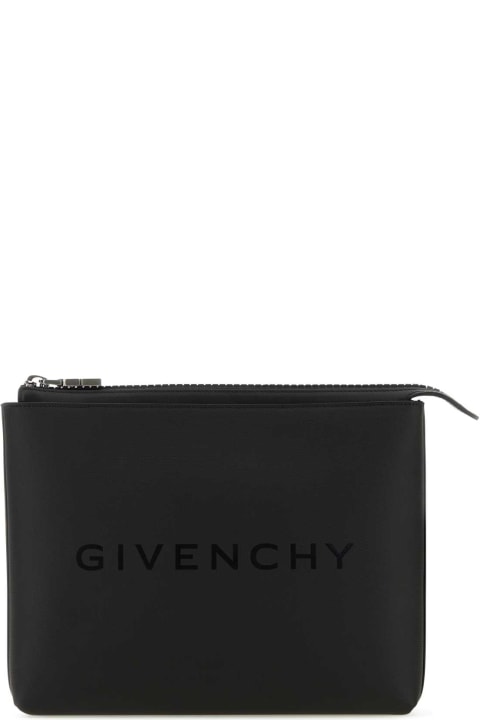 Luggage for Men Givenchy Black Canvas Pouch