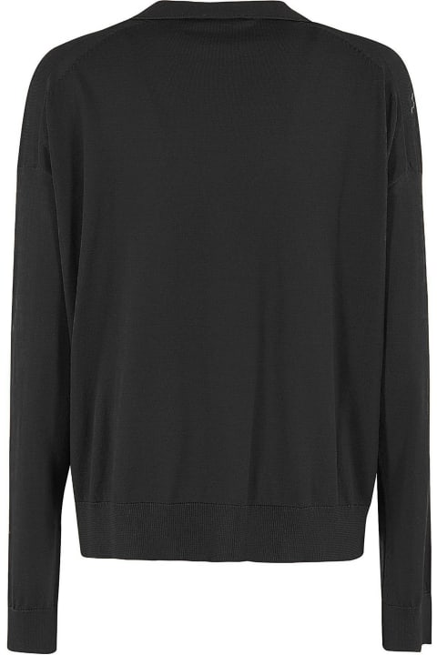 SEMICOUTURE Sweaters for Women SEMICOUTURE Black Cotton Cardigan