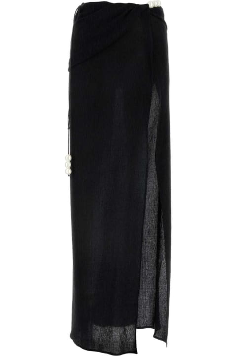 Fashion for Women Magda Butrym Black Stretch Lyocell Blend Skirt