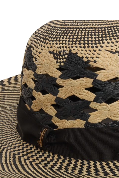 Hats for Women Borsalino Patterned Panama Hat