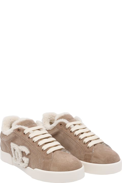Dolce 
Gabbana Portofino Light Sneakers Leather And Sheepskin