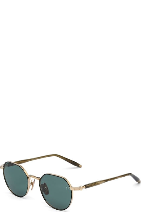 Homeware Akoni Themis - Brushed 12k Gold / Green Tortoise Swirl Sunglasses