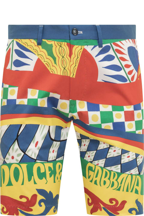 Pants for Men Dolce & Gabbana 'carretto' Bermuda Shorts