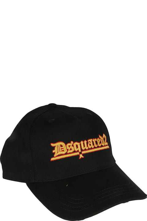 メンズ 帽子 Dsquared2 Logo Lined Cap