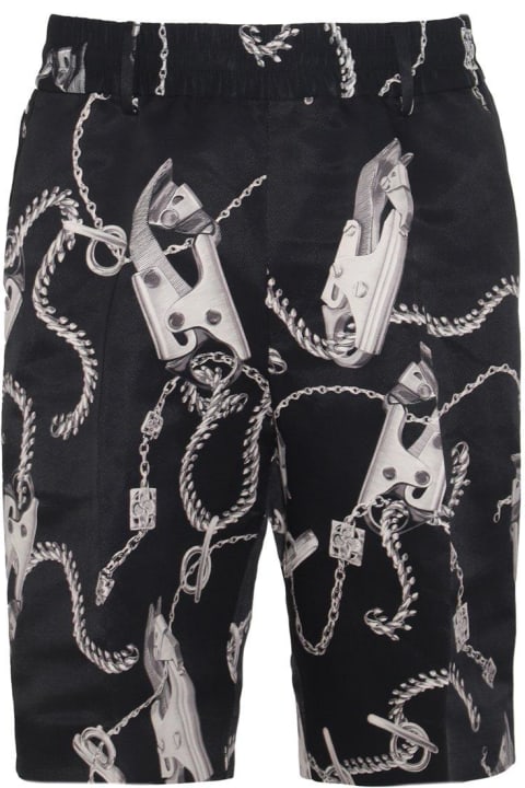 Burberry Pants & Shorts for Women Burberry Chain Link-printed Knee-length Shorts
