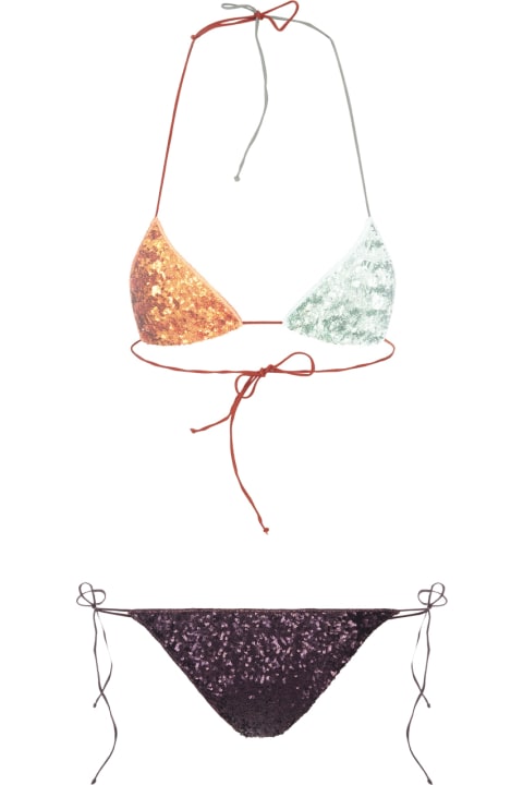 Oseree Swimwear for Women Oseree Multicolored Sequins Microkini