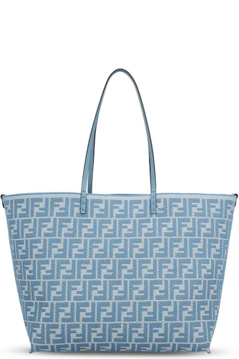 Bags for Women Fendi Roll Striped Large Reversible Tote Bag