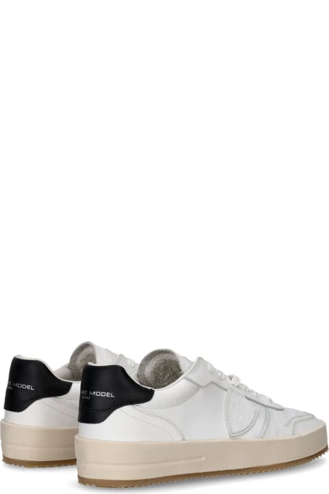 Fashion for Men Philippe Model Nice Low-top Sneakers In Leather, White Black