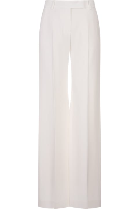 Pants & Shorts for Women Ermanno Scervino White Tailored Palazzo Trousers