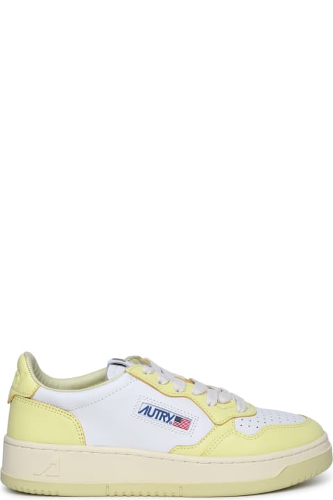 Autry Sneakers for Women Autry 'medalist' Yellow Leather Sneakers