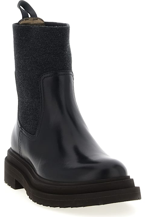 Boots Sale for Women Brunello Cucinelli Precious Loop Detail Ankle Boots