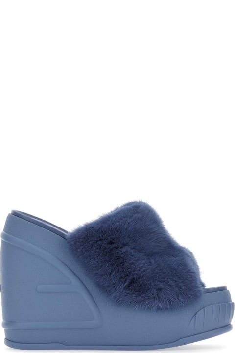 Shoes for Women Fendi Air Force Blue Mink Mules