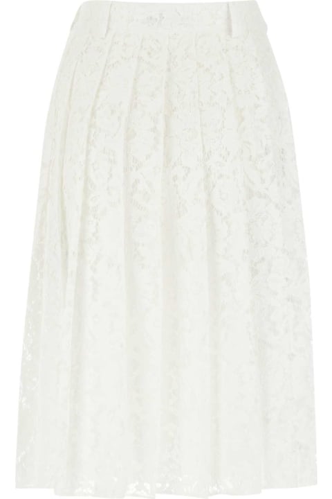 ウィメンズのセール Valentino Garavani White Lace Skirt