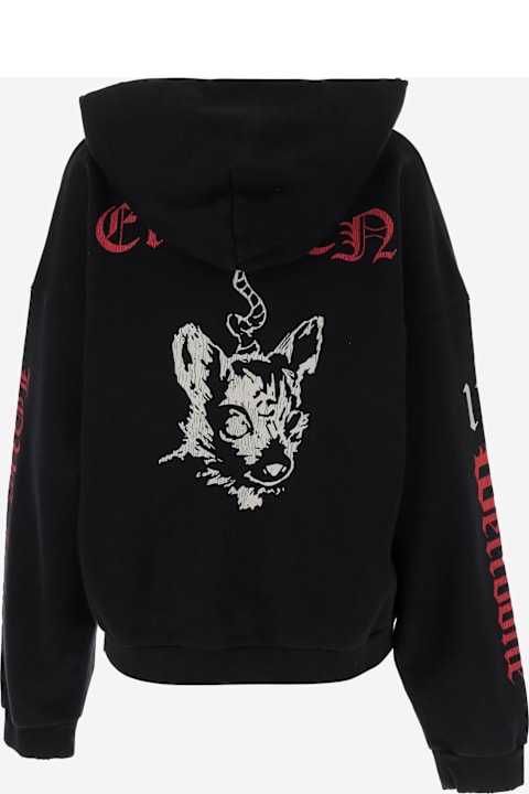 WE11 DONE for Women WE11 DONE Cotton Sweatshirt With Elleven Pattern