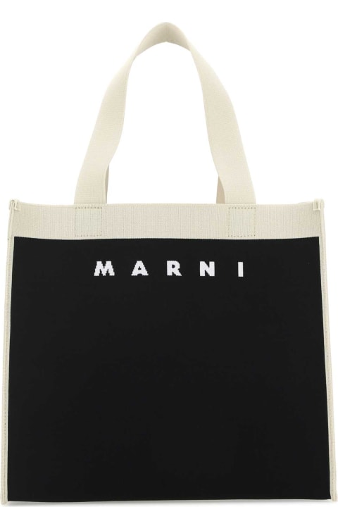 Marni Bags for Women Marni Two-tone Fabric Medium Shopping Bag