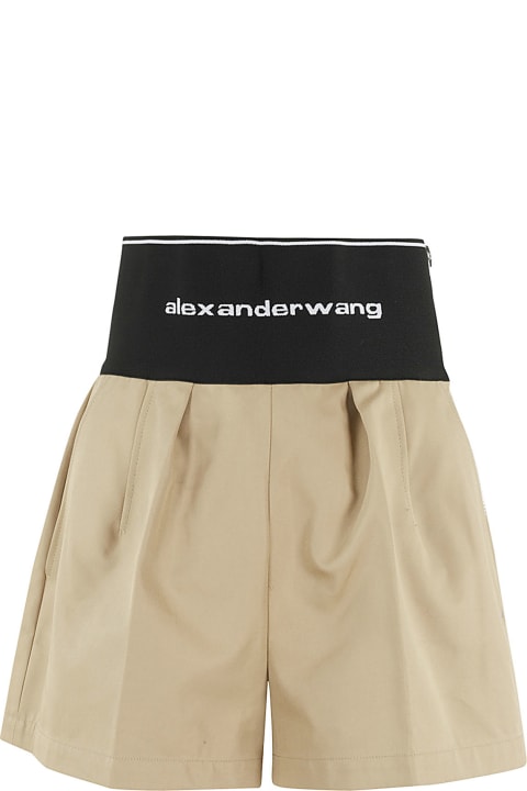 Fashion for Women Alexander Wang Safari Short With Exposed Zipper And Logo Elastic