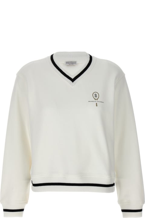ウィメンズ Brunello Cucinelliのフリース＆ラウンジウェア Brunello Cucinelli Logo Embroidery Sweatshirt