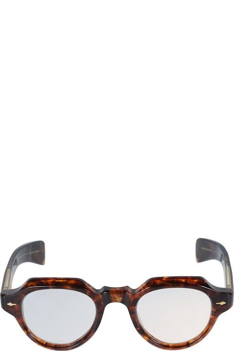 Flame Effect Clear Round Lens Glasses