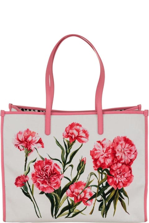 Floral Printed Top Handle Bag