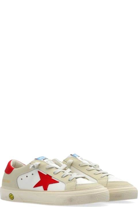 Golden Goose Shoes for Girls Golden Goose May Leather And Nubuck Upper Leather Star And Heel