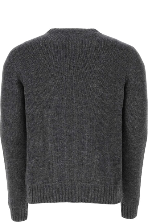 Clothing for Men Prada Dark Grey Wool Blend Sweater