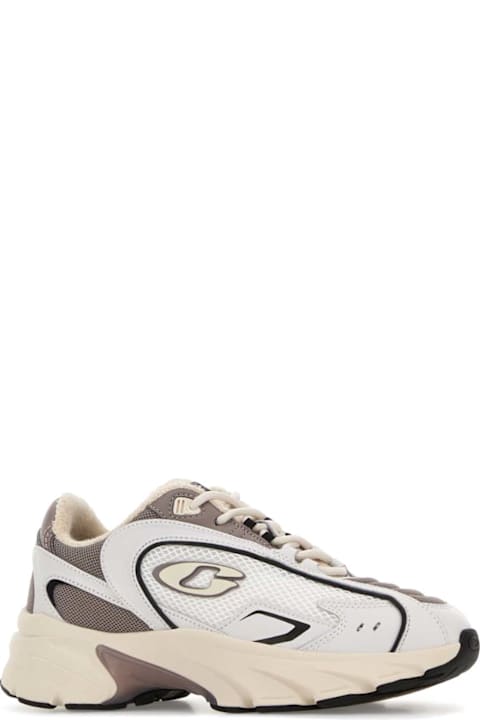 Coach Two-tone Mesh And Leather Sneakers