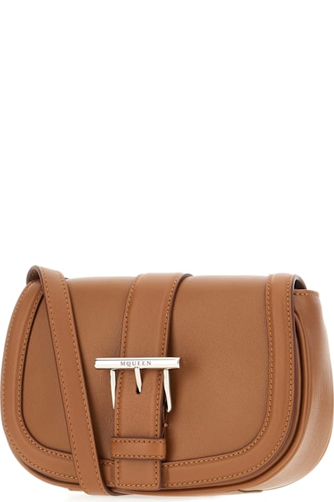 Alexander McQueen for Women Alexander McQueen Chocolate Leather Crossbody Bag