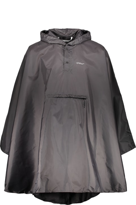 Coats & Jackets for Men Off-White Techno Fabric Raincoat