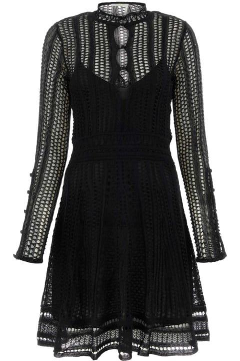 Chloé for Women Chloé Black Linen Blend Mini Dress