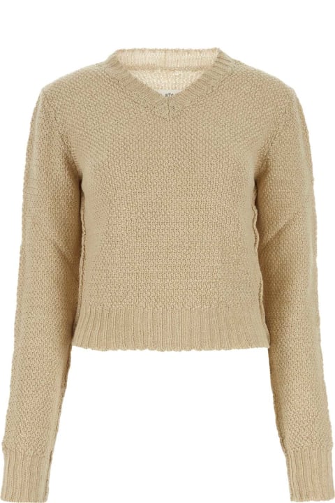 Maison Margiela Fleeces & Tracksuits for Women Maison Margiela Beige Hemp Sweater