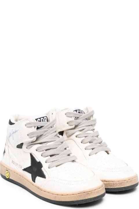Golden Goose Shoes for Girls Golden Goose White Calf Leather Sneakers