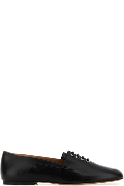 Jil Sander Black Leather Loafers