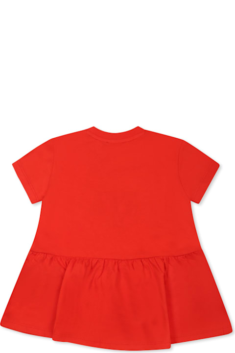Homeware Kenzo Kids Red Dress For Baby Girl Wih Lucky Tiger