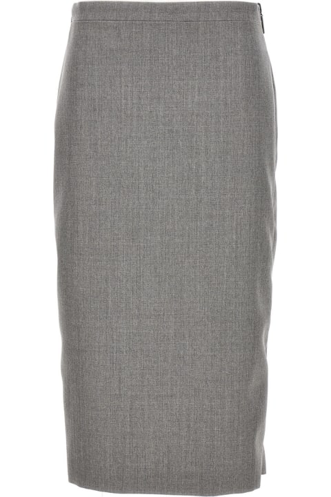 Homeware Fendi Satin And Gabardine Skirt